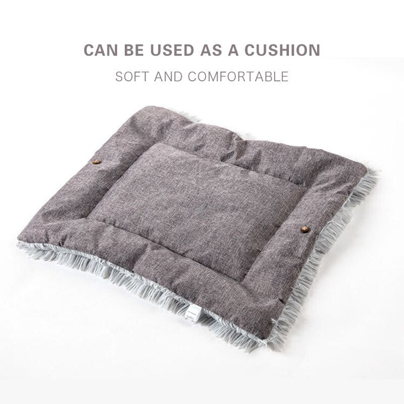 Pet Cat Bed Soft Long Plush Mat Winter Warm Cat Cushion Small Dog Kennel Comfortable Mattress For Cats Dogs Pet Sleeping Product-4
