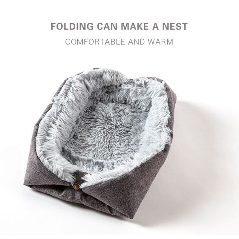 Pet Cat Bed Soft Long Plush Mat Winter Warm Cat Cushion Small Dog Kennel Comfortable Mattress For Cats Dogs Pet Sleeping Product-2