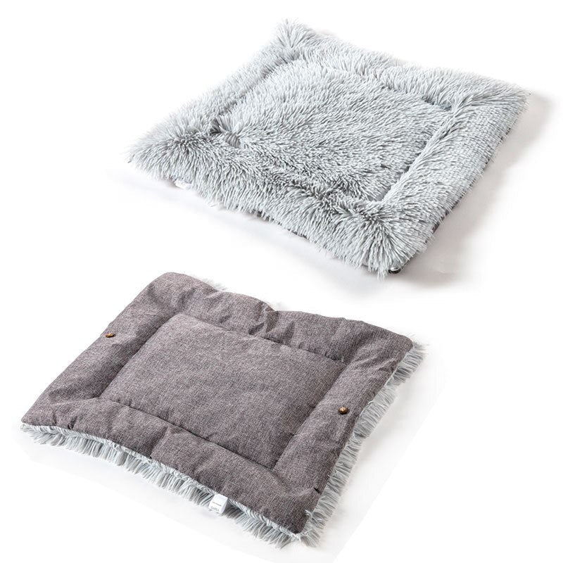 Pet Cat Bed Soft Long Plush Mat Winter Warm Cat Cushion Small Dog Kennel Comfortable Mattress For Cats Dogs Pet Sleeping Product-1